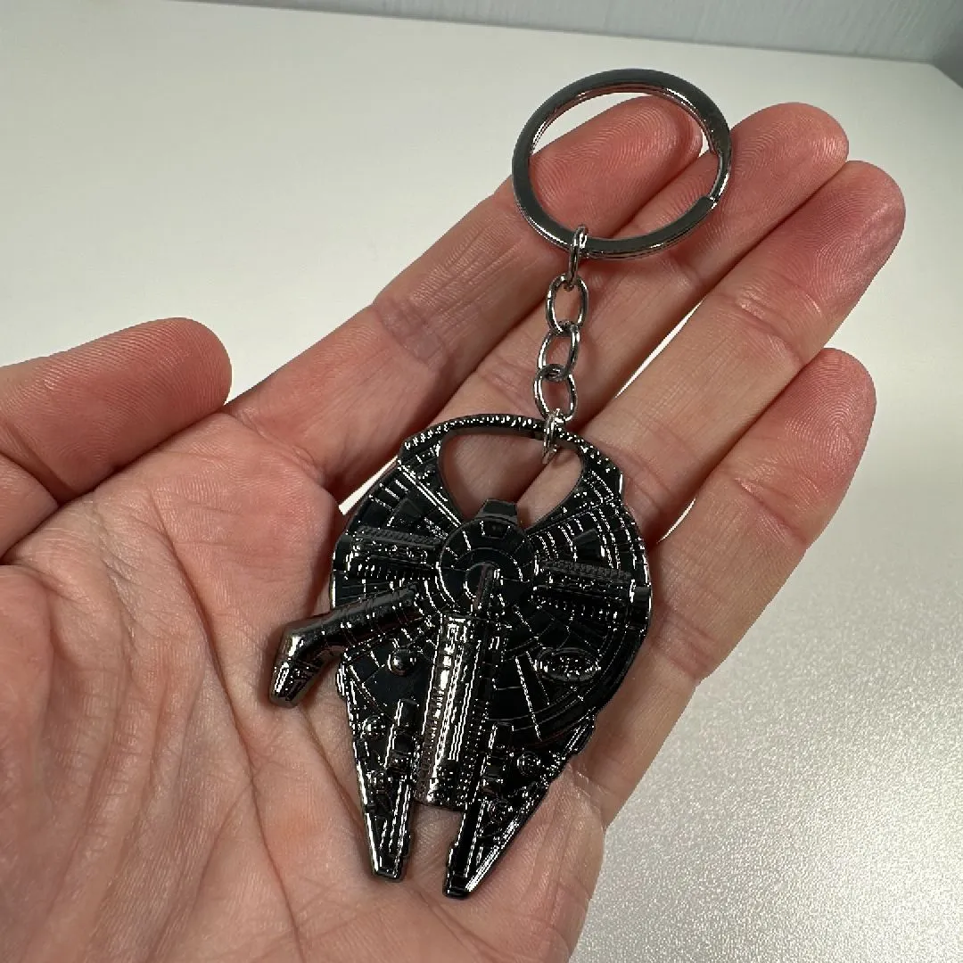 Product image for Star Wars Shiny Millennium Falcon Bottle Opener Metal Keyring Keychain NEW