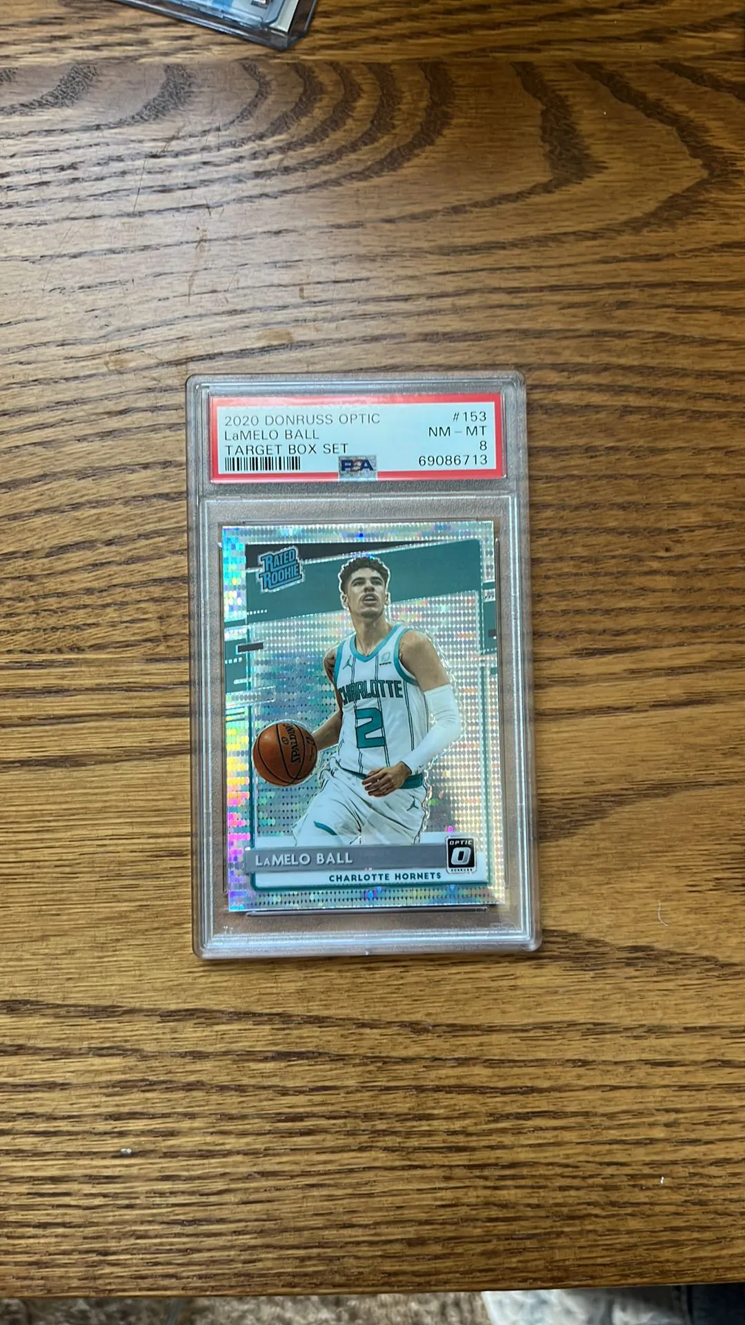 Product image for 2020 Panini Donruss Optic Lamelo Ball 153 Target Box Set PSA NM-MT 8