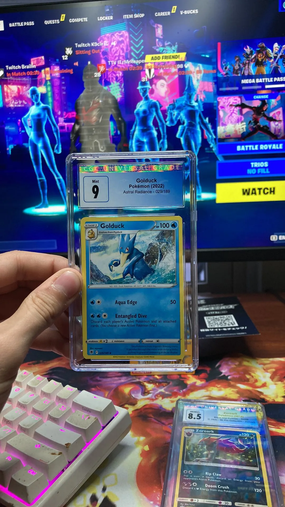 Product image for 2022 Astral Radiance Golduck  CGC 9.0
