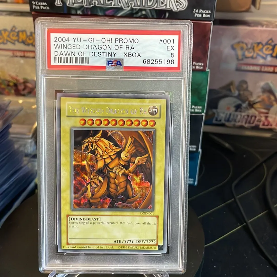 Product image for 2004 Yu-Gi-Oh! Promo Winged Dragon Of Ra Dawn Of Destiny-Xbox PSA EX 5