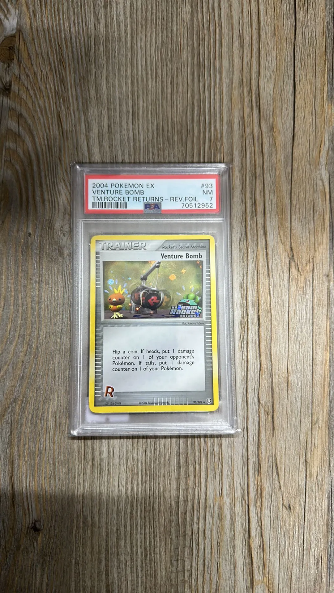 Product image for 2004 Pokemon Ex Team Rocket Returns Venture Bomb Tm.Rocket Returns-Rev.Foil PSA NM 7