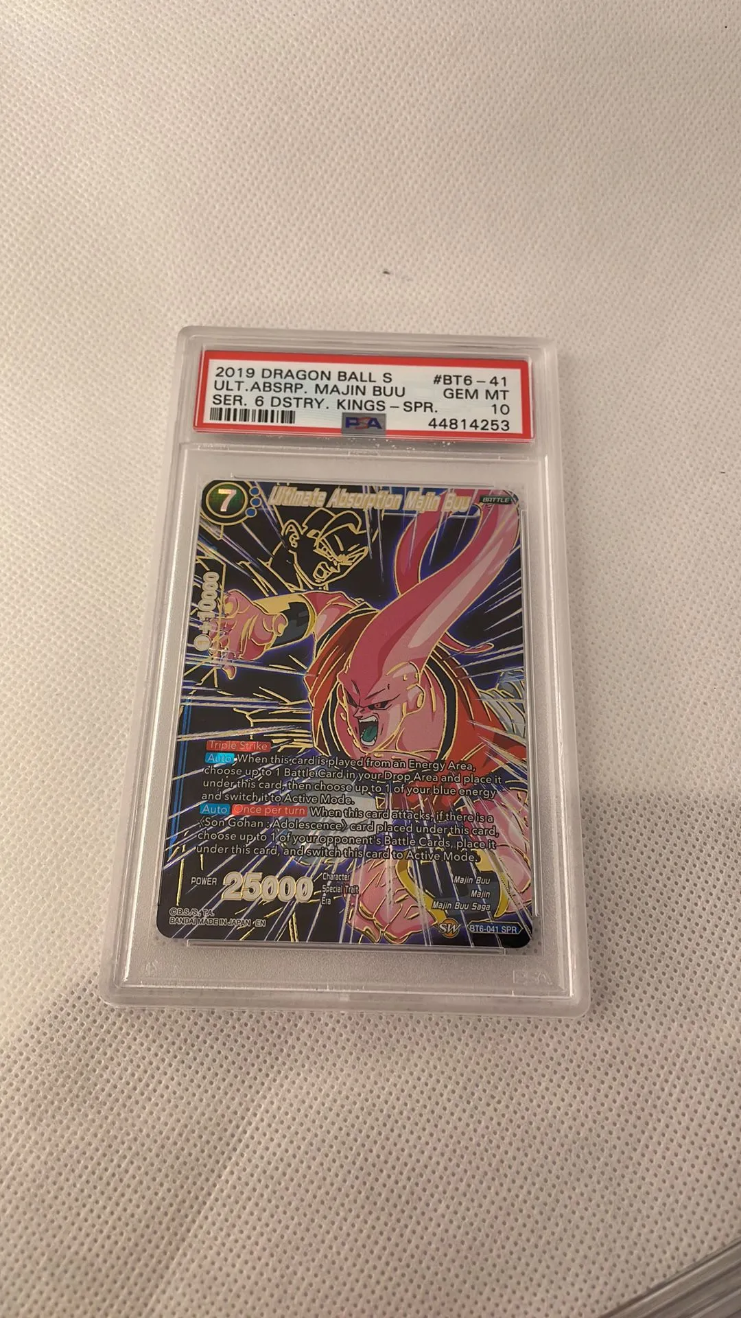 Product image for ultimate absorption majin buu bt6-041 spr psa 10 dragon ball super card game