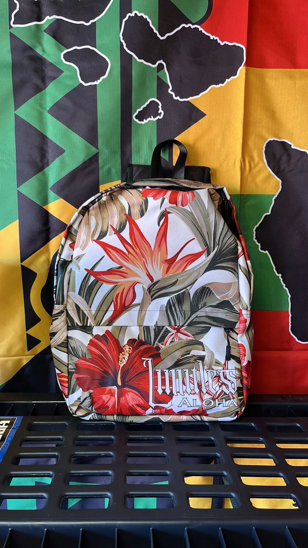 Product image for Hawaiian print backpack