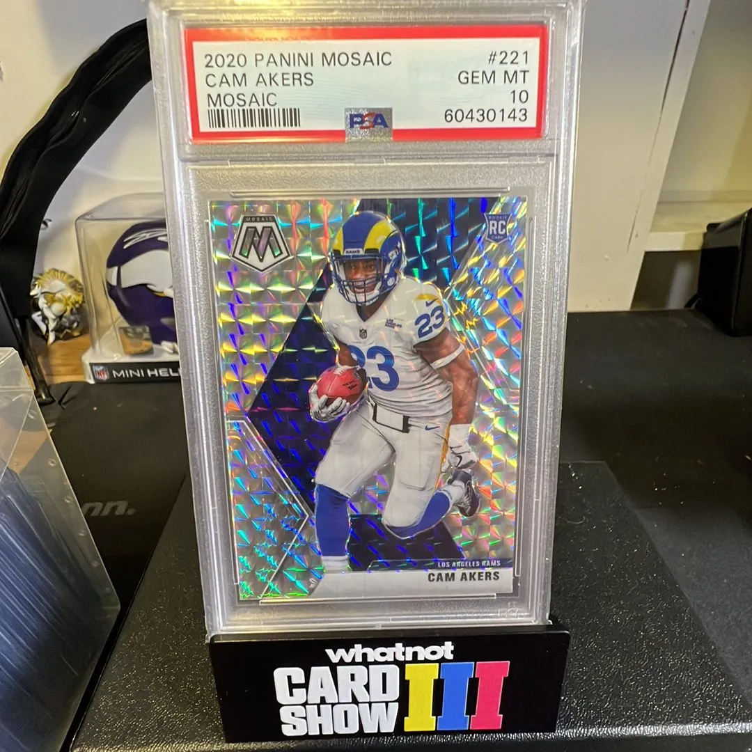 Product image for 2020 Panini Mosaic Cam Akers 221 Mosaic PSA GEM MT 10
