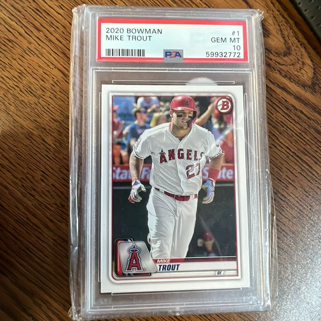 Product image for 2020 Bowman Mike Trout 1  PSA GEM MT 10