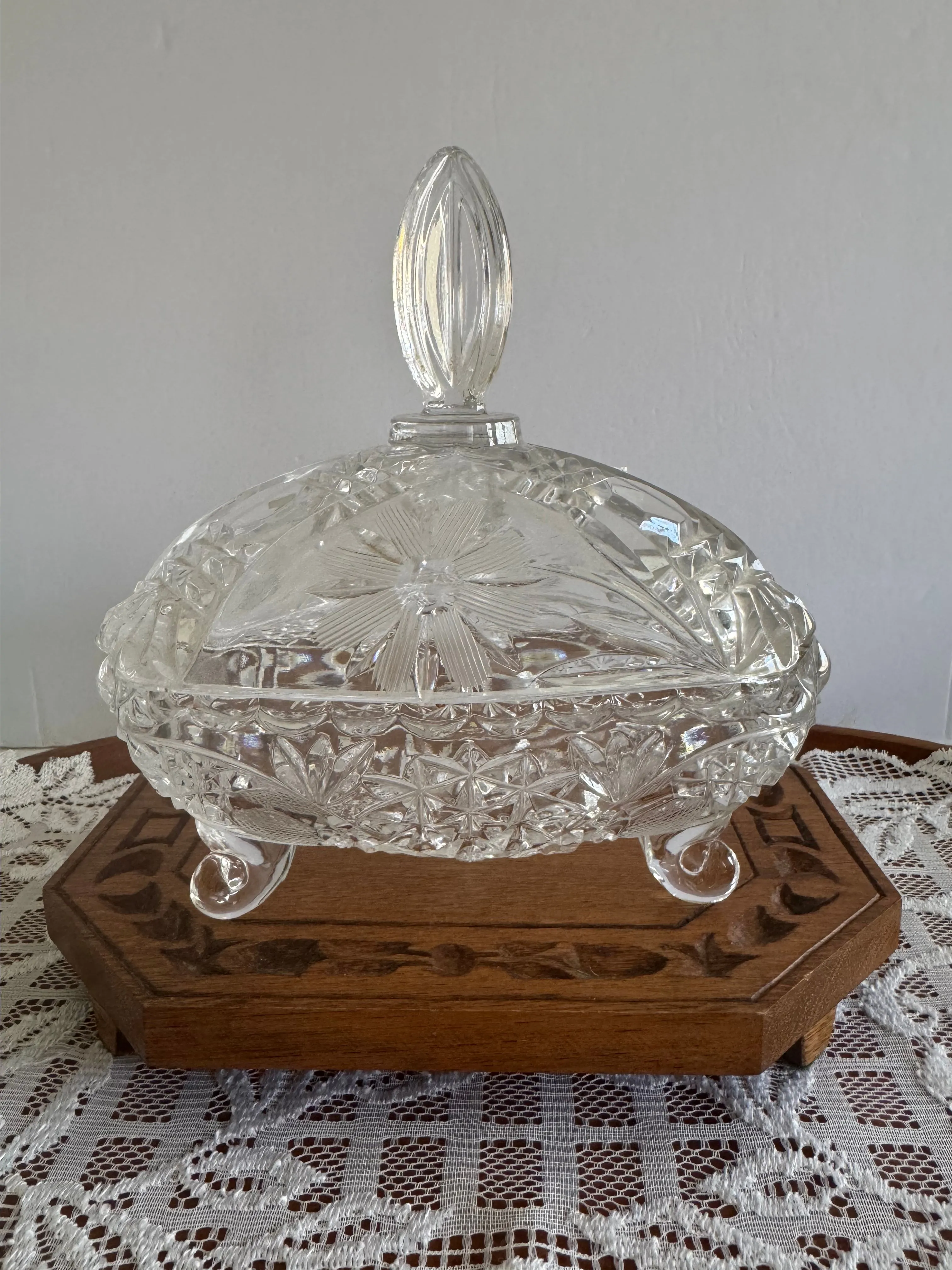 Product image for Footed glass candy dish