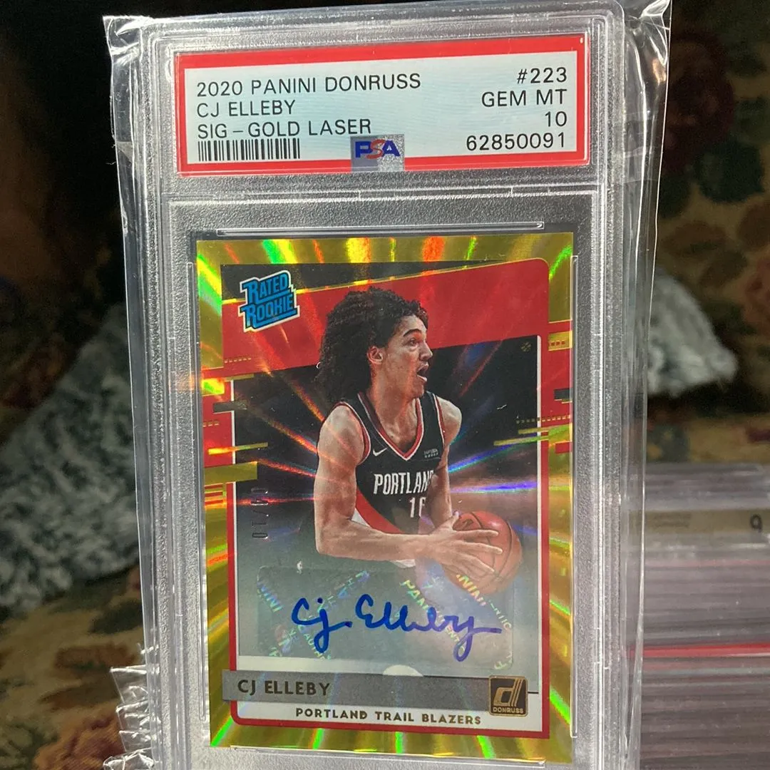Product image for 2020 Panini Donruss Cj Elleby 223 Sig-Gold Laser PSA GEM MT 10