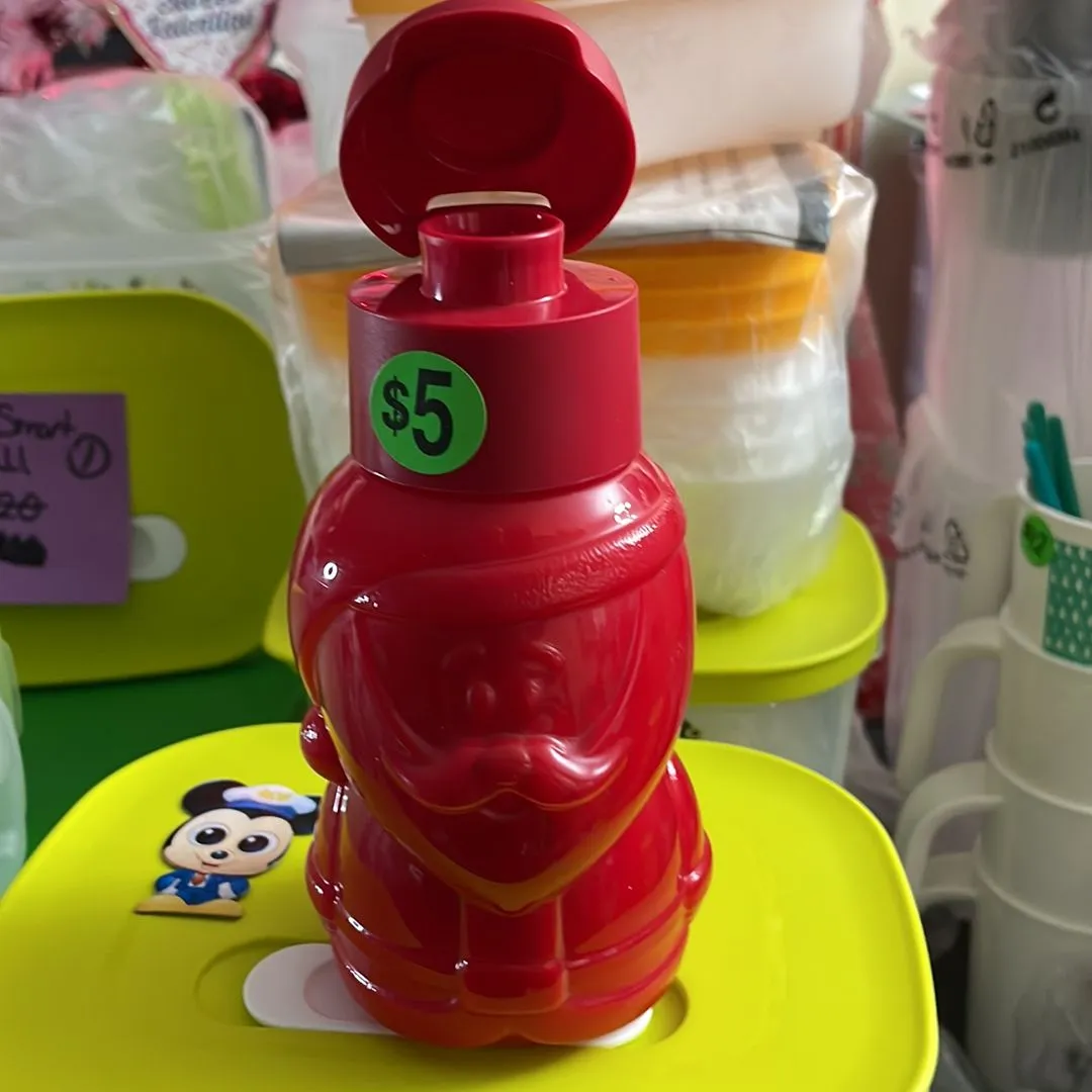 Product image for Santa 8 oz water bottle Tupperware