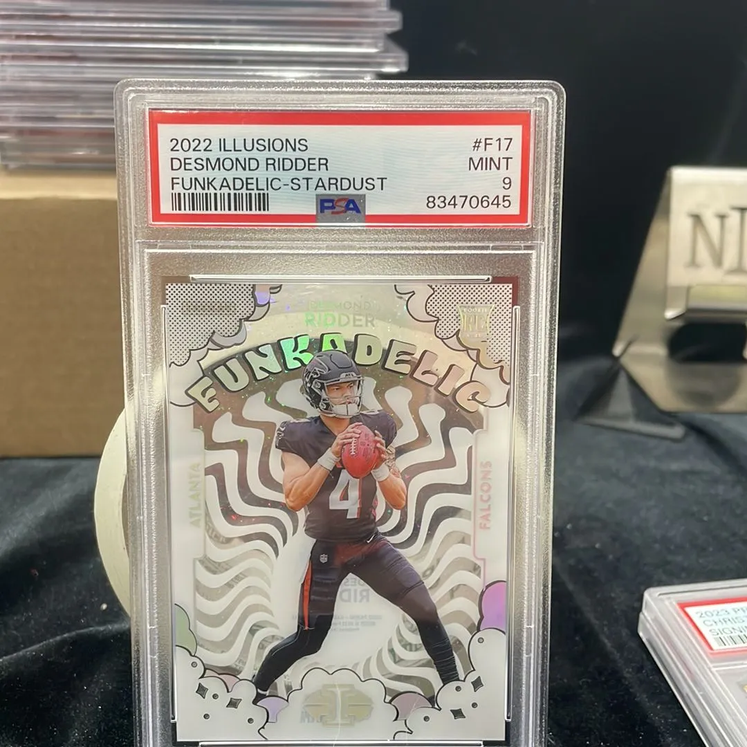 Product image for 2022 Panini Illusions Funkadelic Desmond Ridder F17 Funkadelic-Stardust PSA MINT 9