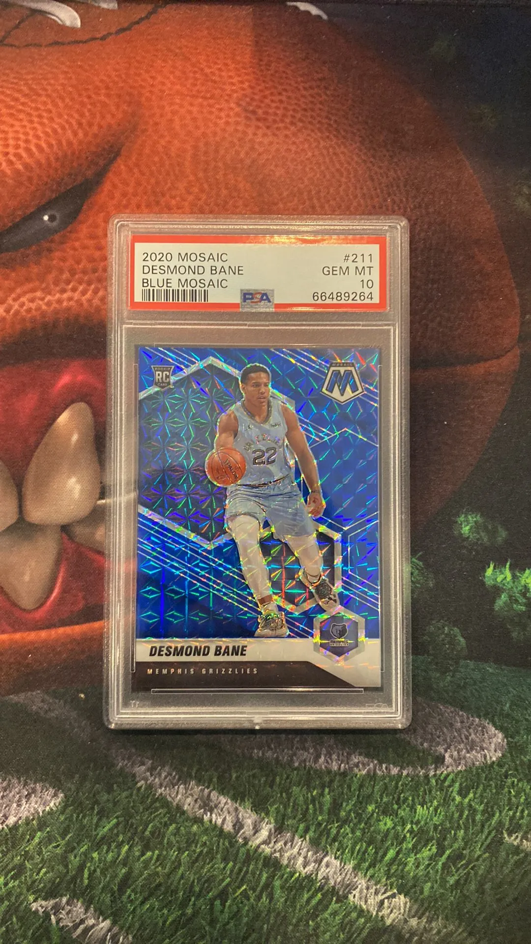 Product image for 2020 Panini Mosaic Desmond Bane 211 Blue Mosaic PSA GEM MT 10