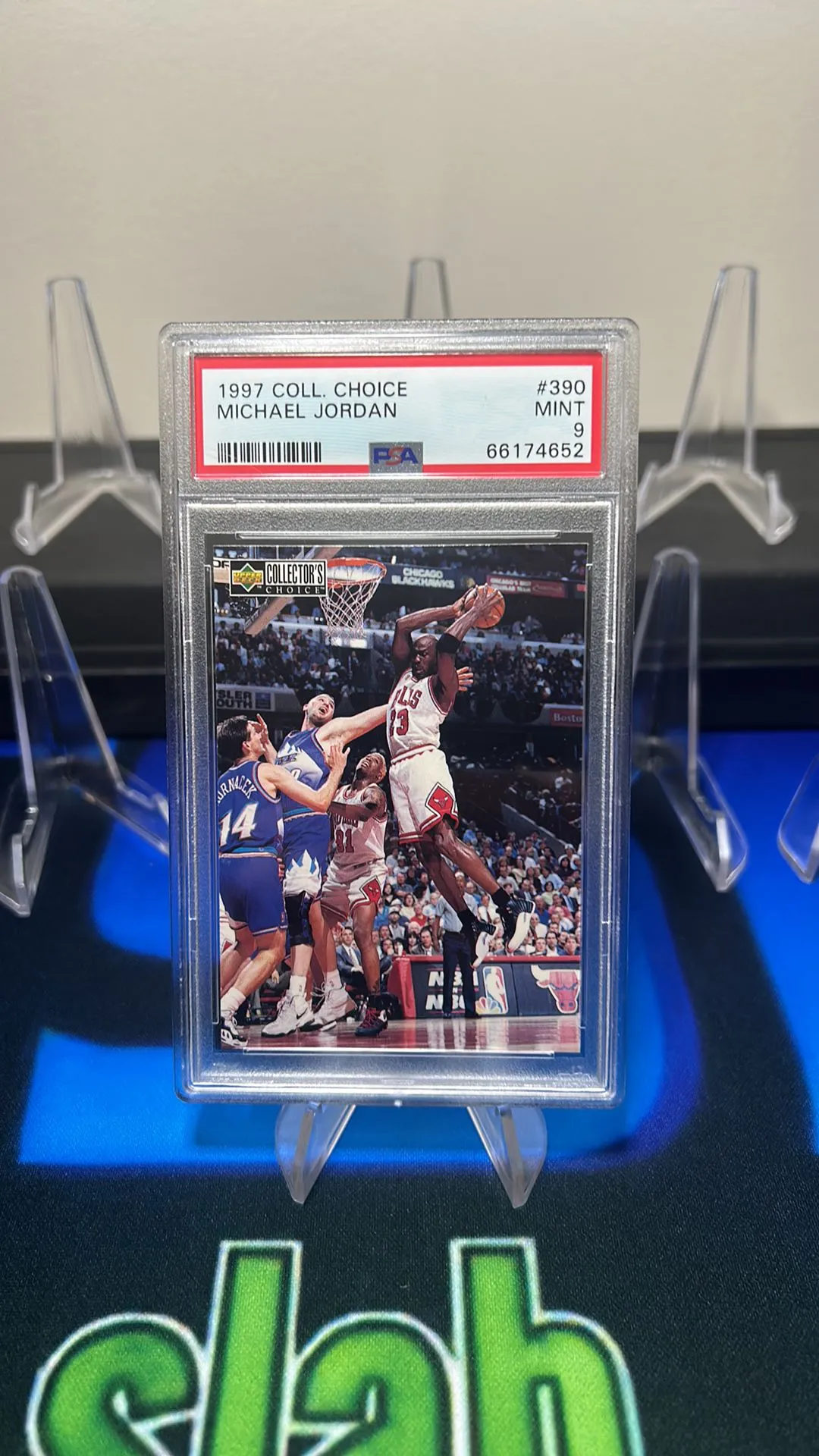Product image for 1997 Collector'S Choice Michael Jordan 390  PSA MINT 9