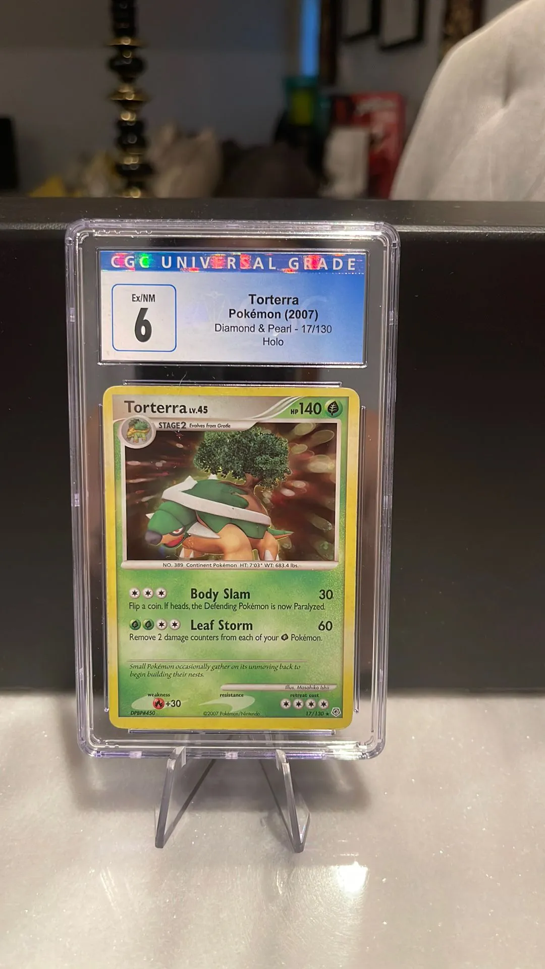 Product image for Torterra CGC 6 Ex/NM Pokemon 2007 Diamond and Pearl 17/130 Holo