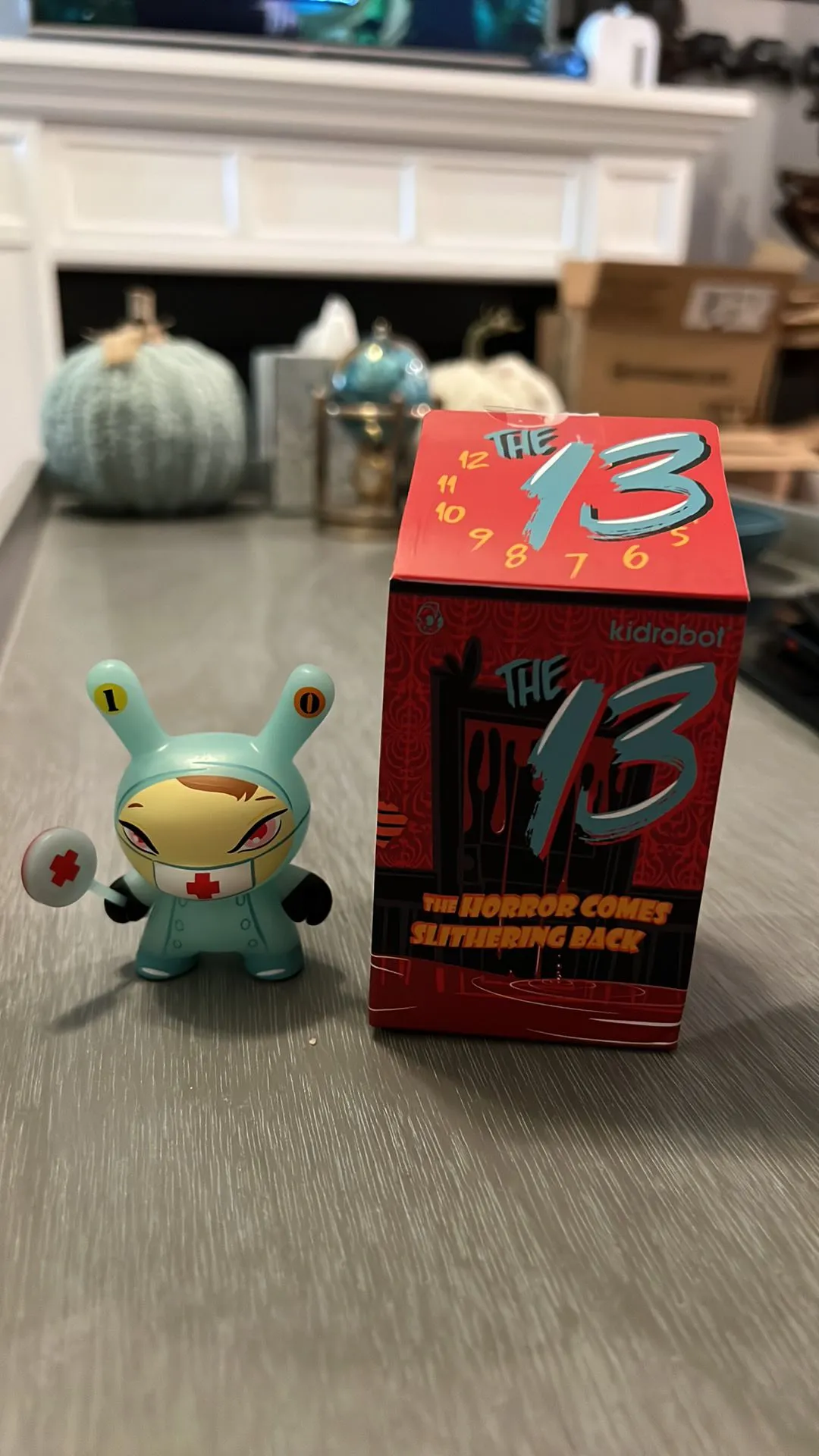 Product image for Kidrobot -The 13 Dunny series- #10 Nurse Cackle Glow in the Sark - 3"