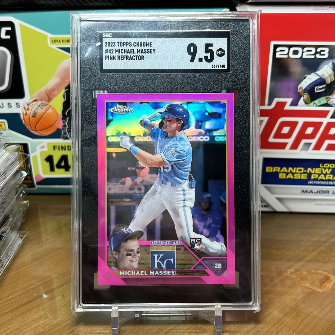 Product image for 2023 Topps Chrome Michael Massey SGC Pink Ref. 9.5