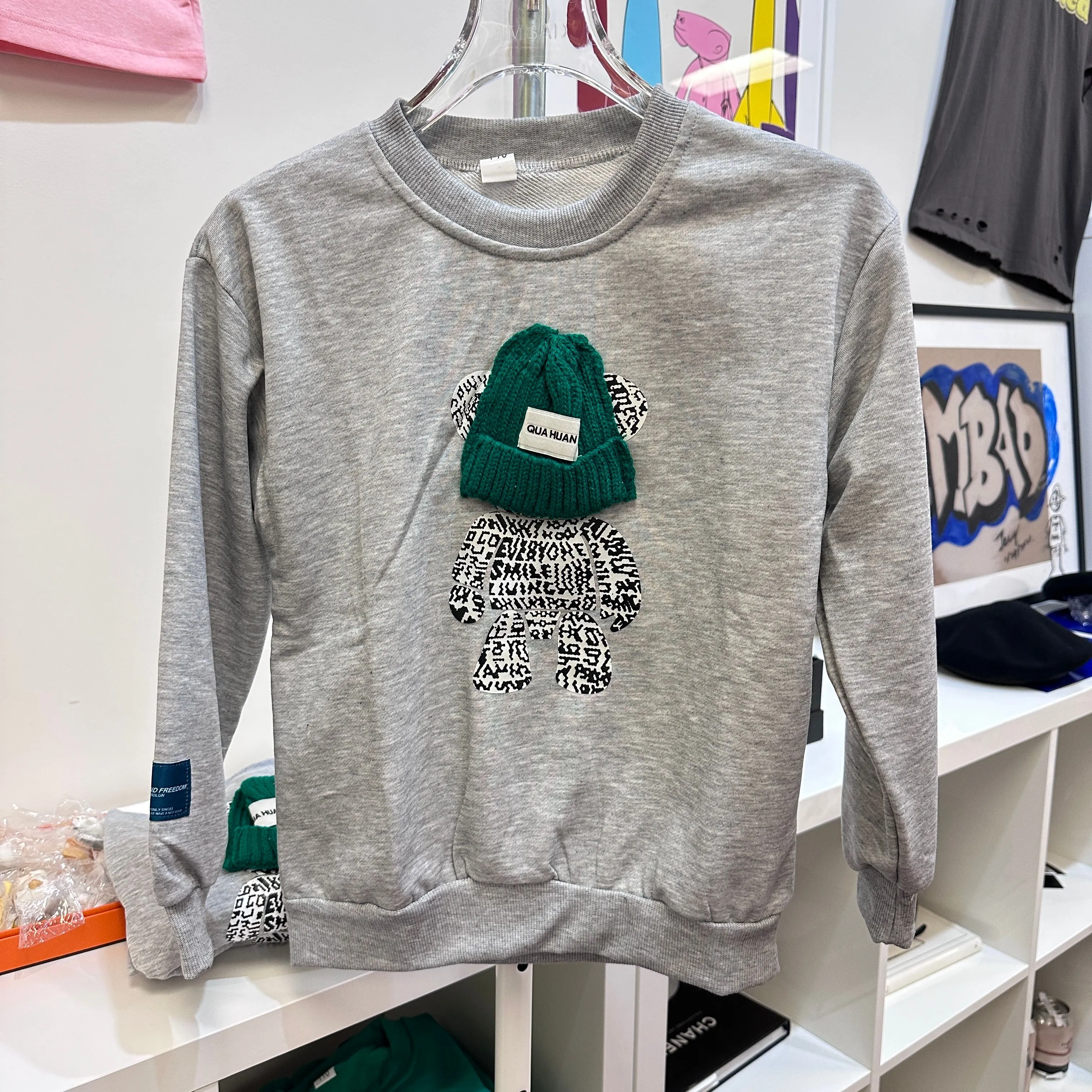 Product image for Cool bear crew neck gray SIZE 7