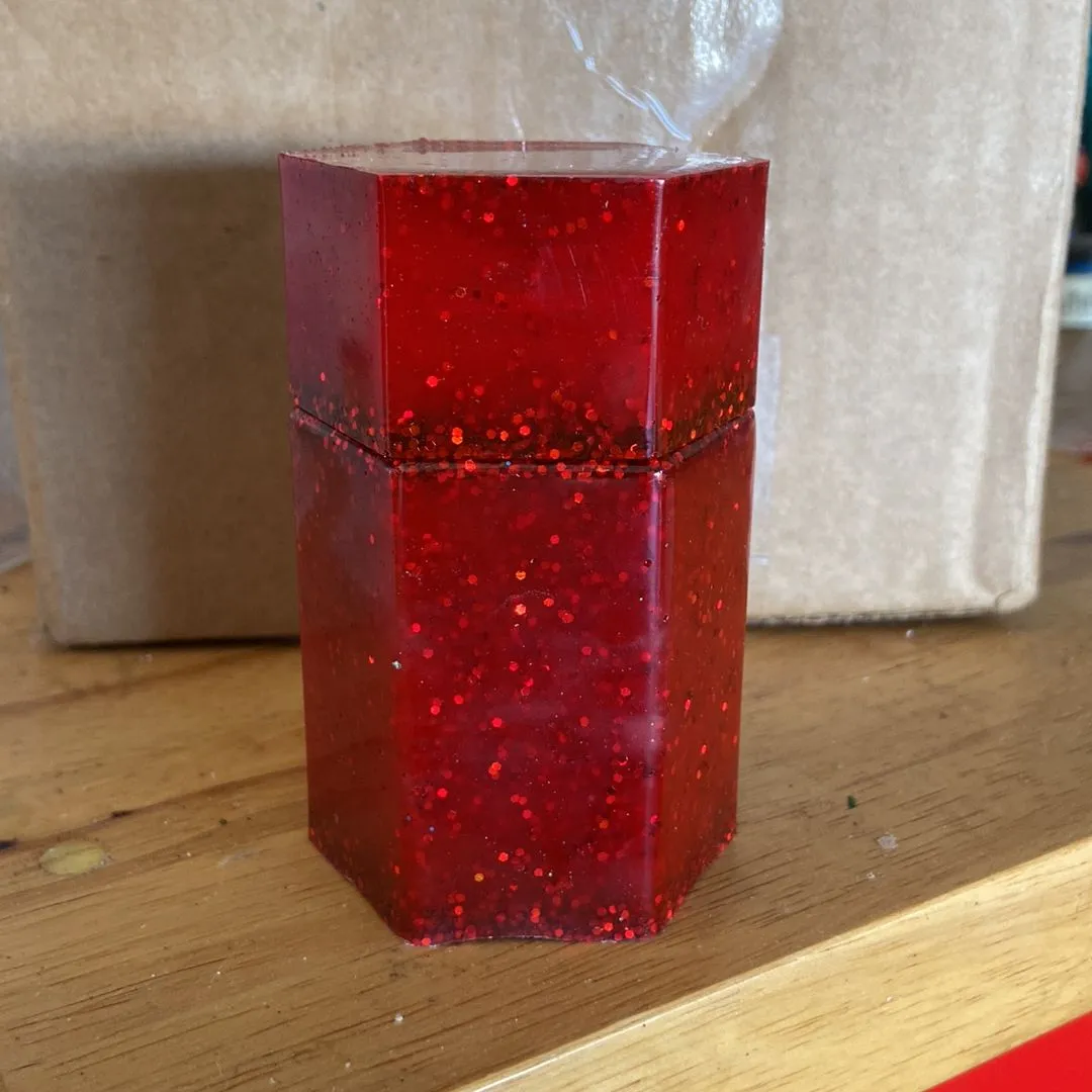 Product image for Epoxy resin red stash container