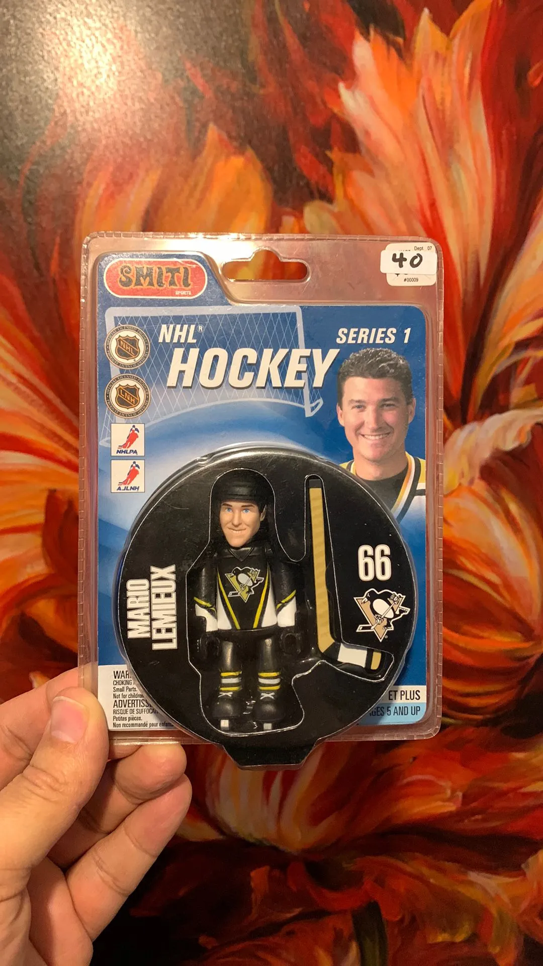 Product image for Mario Lemieux NIB Sealed Rare Smiti Sports NHL HOCKEY SERIES 1 Figure