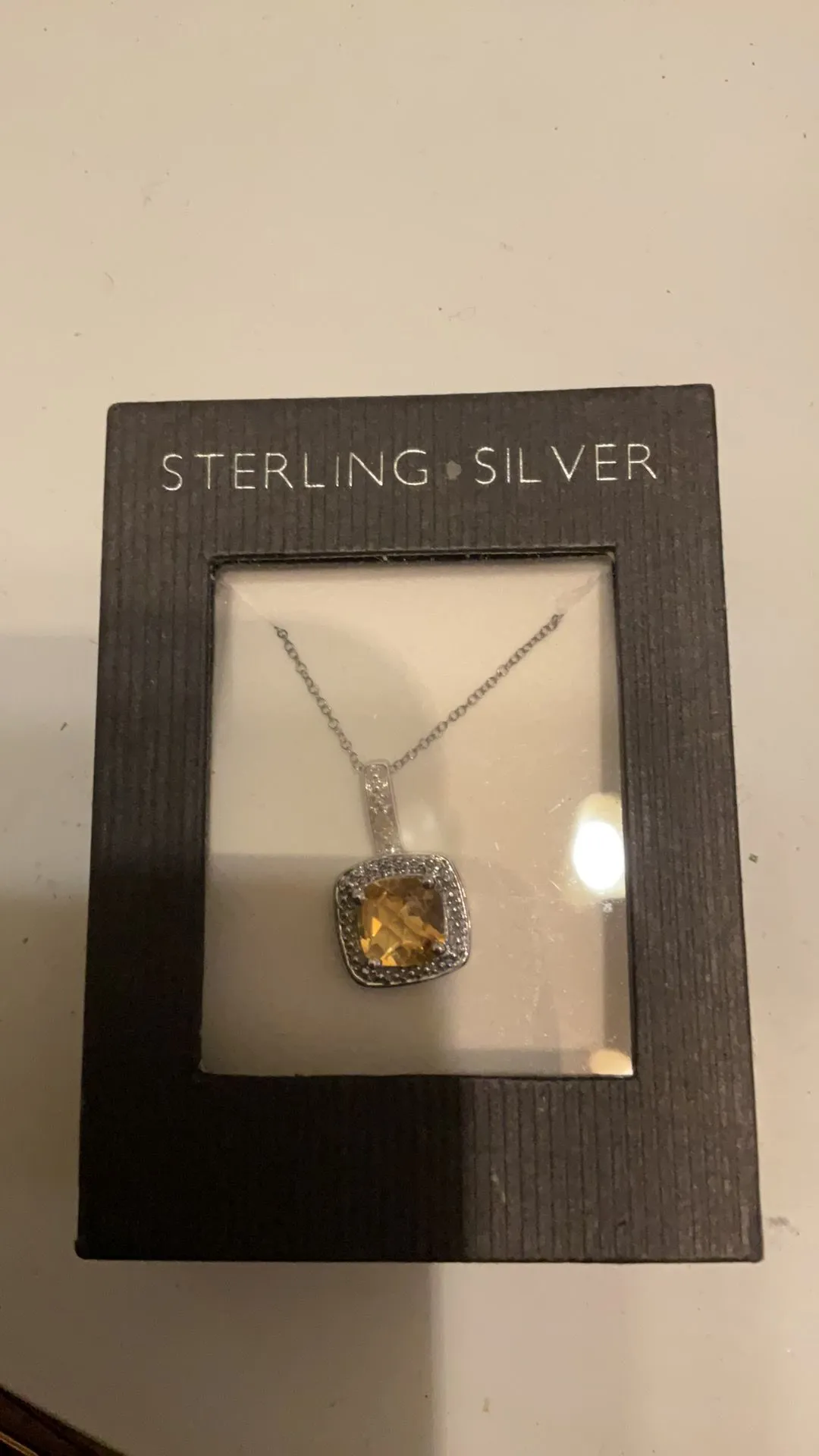 Product image for 1. Sterling Silver Topaz Necklace