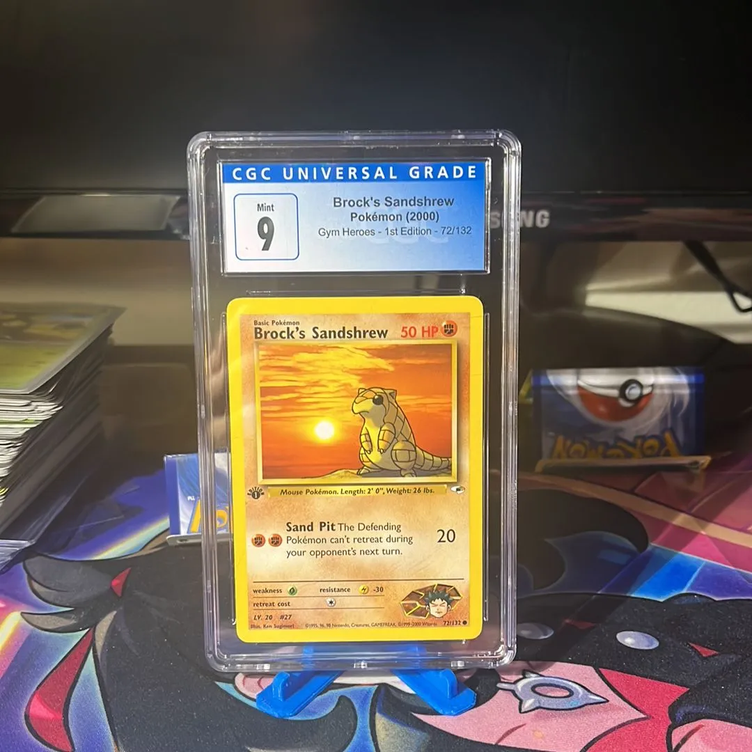 Product image for CGC 9 1st edition Brock’s Sandshrew 72/132