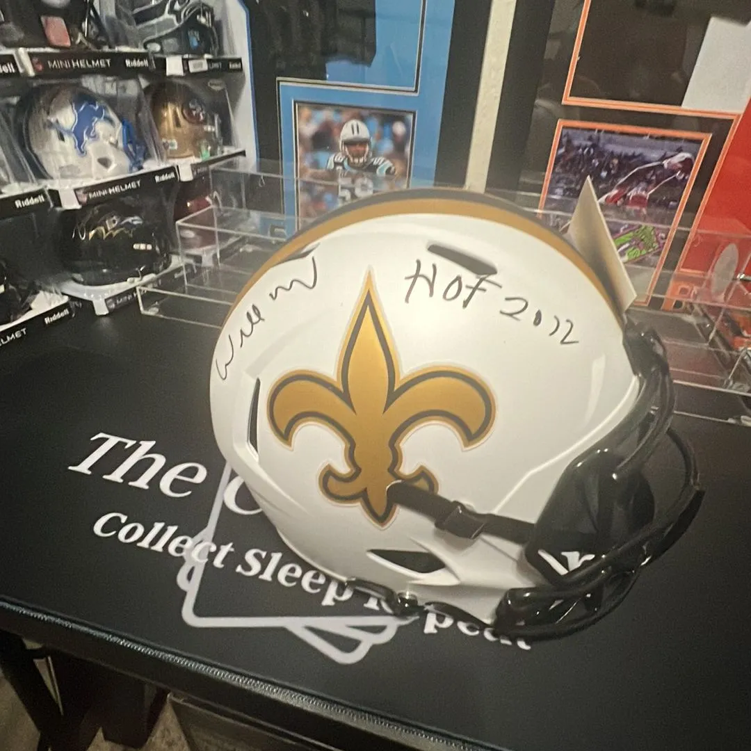 Product image for Willie Roaf full size auto replica helmet HOF 2012