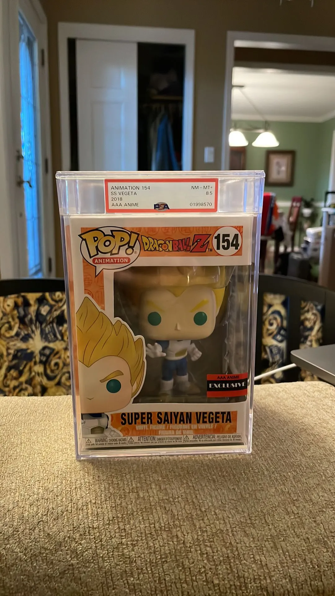 Product image for SS Vegeta Funko Pop 154 PSA Graded 8.5 Dragon Ball Z