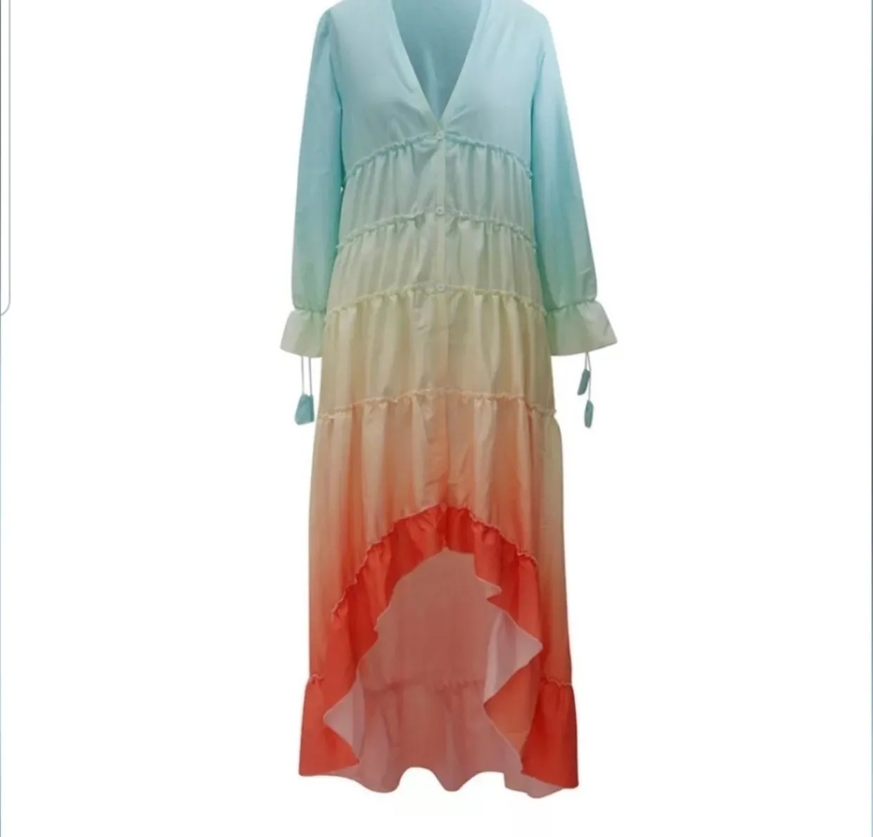 Product image for BOHO Rainbow Ombré Dress/Cover-up M
