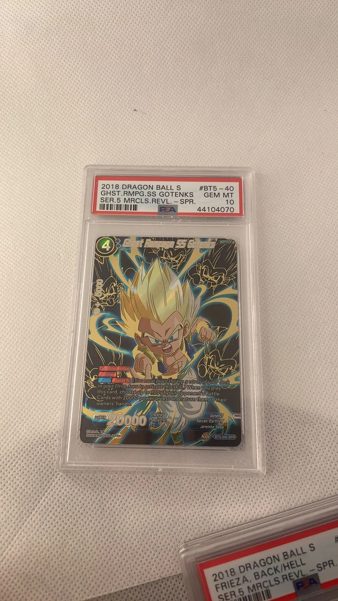 Product image for ghost rampage ss gotenks bt5-040 spr psa 10 dragon ball super card game