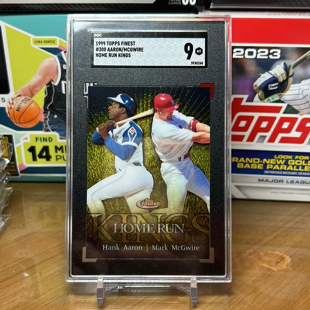 Product image for 1999 Topps Finest Aaron/McGwire Home Run Kings