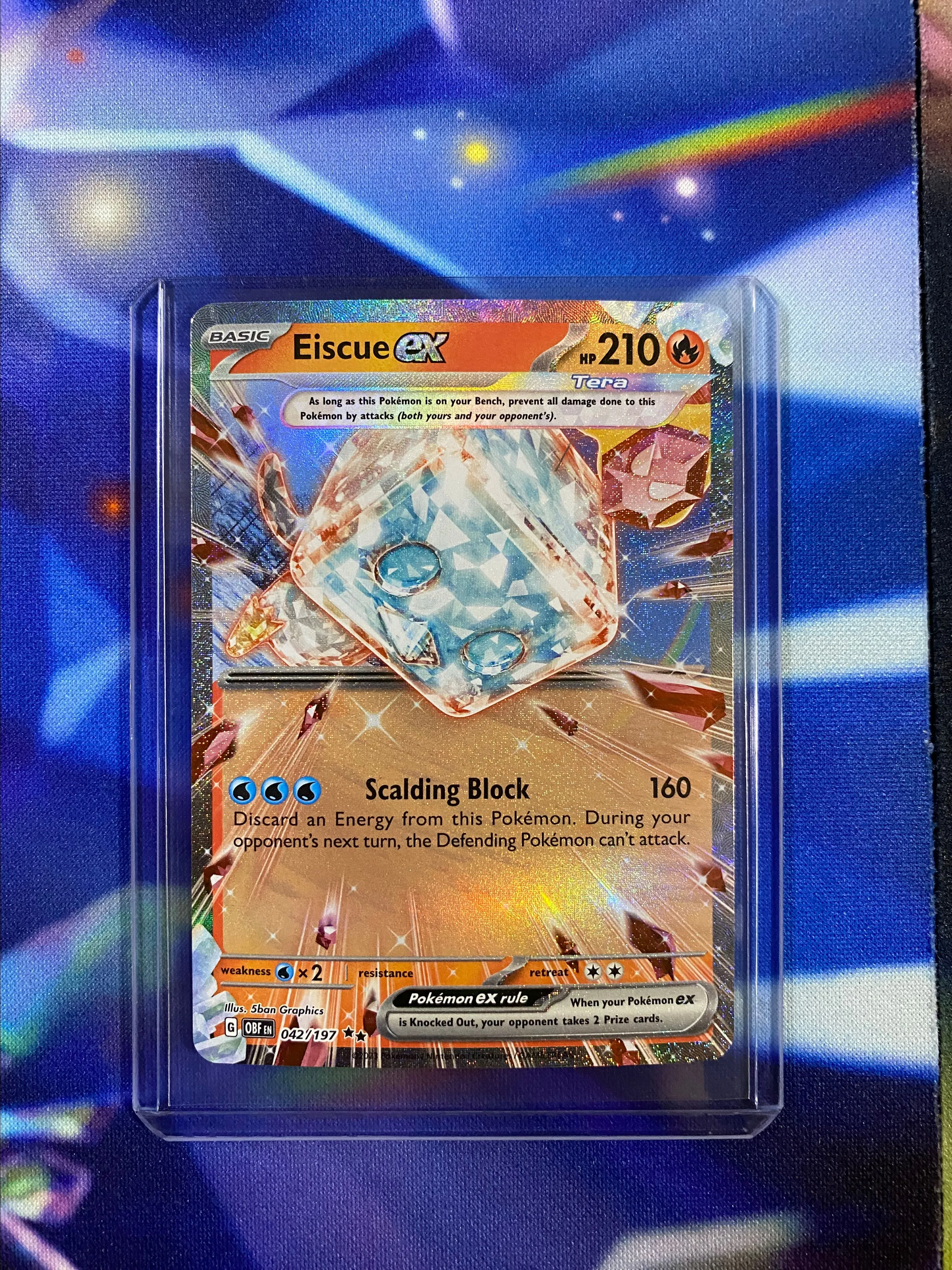 eiscue pokemon card ex Eiscue ex Double Rare Obsidian Flames 042/197, NM Pokemon Card main image 0