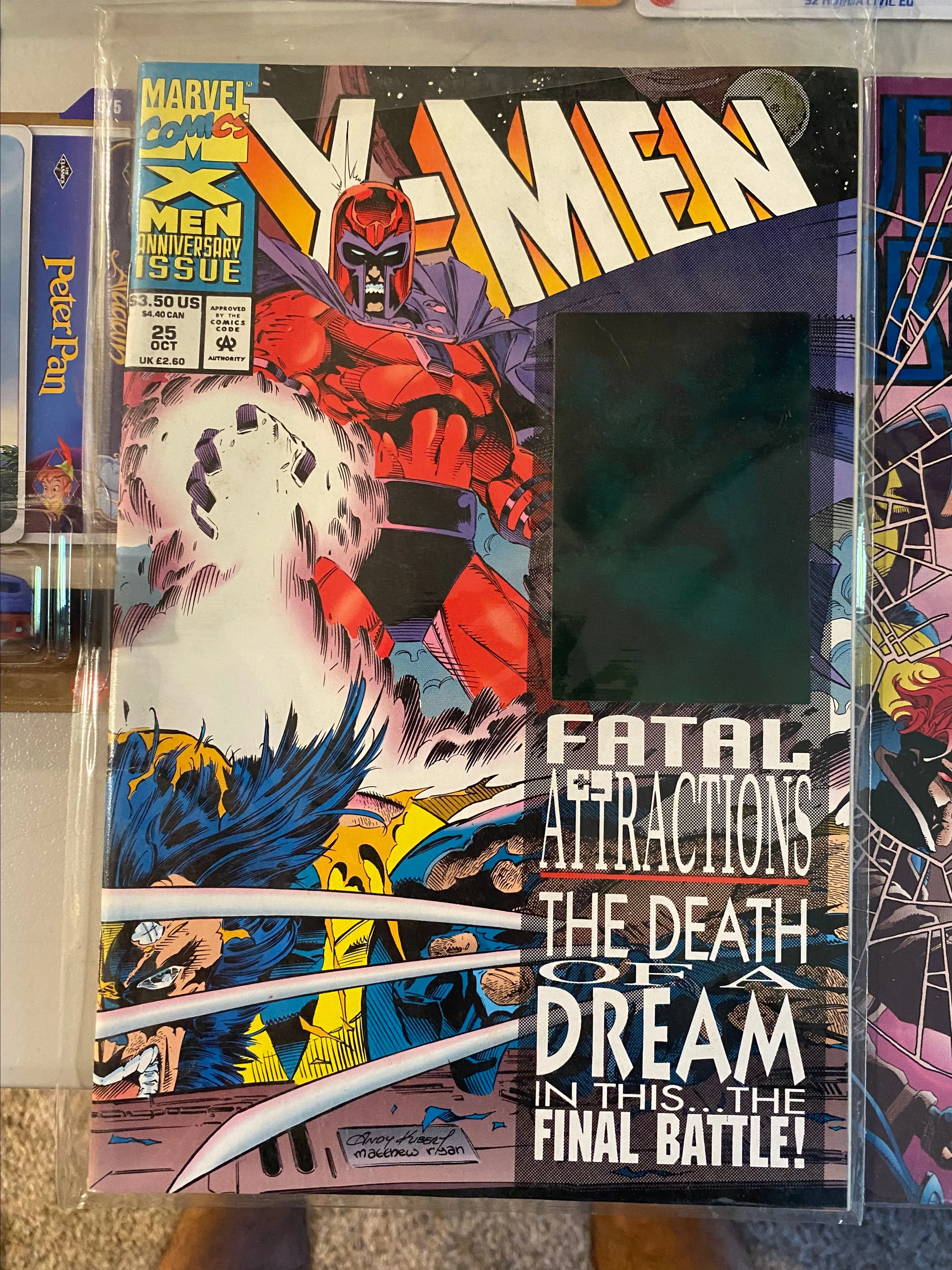 Product image for X-Men #25 Anniversary Issue Lenticular Card Cover The Death Of A Dream 1993