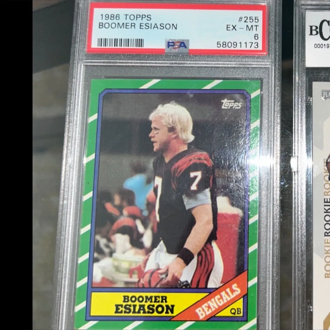Product image for Boomer Esiason - 1986 Topps 255  PSA EX-MT 6