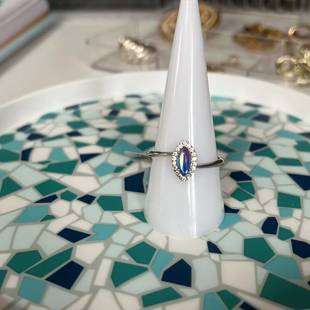 Product image for Rhodium Ombre Crystal Ring