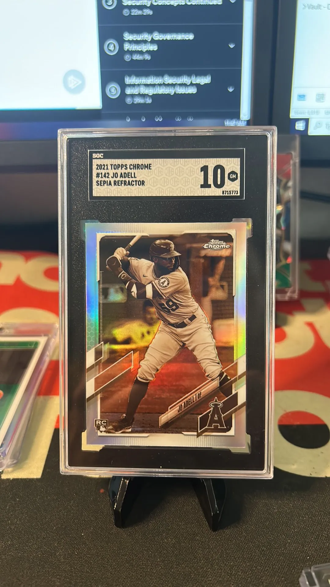 Product image for 2021 Topps Chrome Jo Adell SGC Sepia Refractor 10