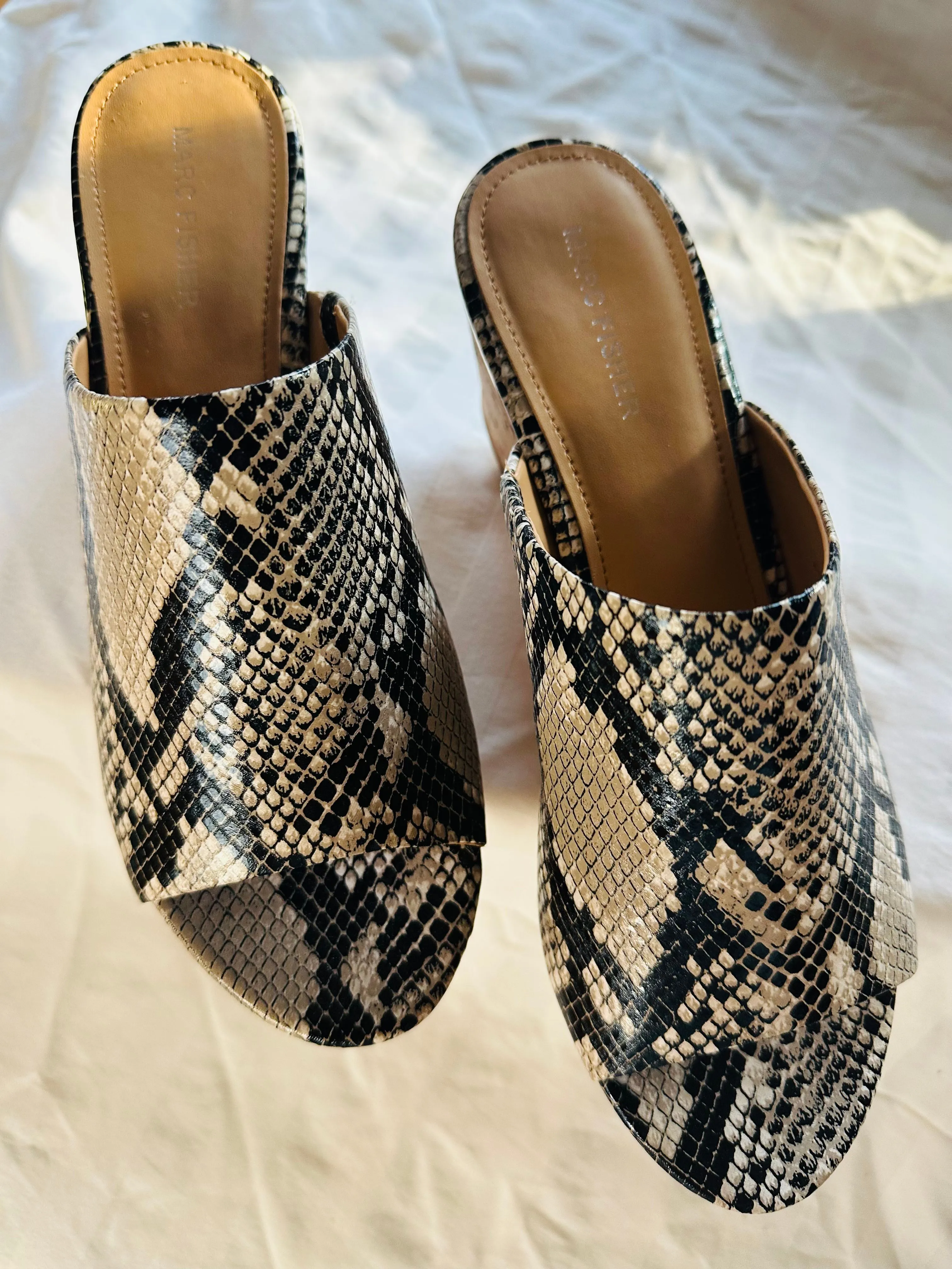 Product image for Marc Fisher Raviva 2 Snake Skin Wedges