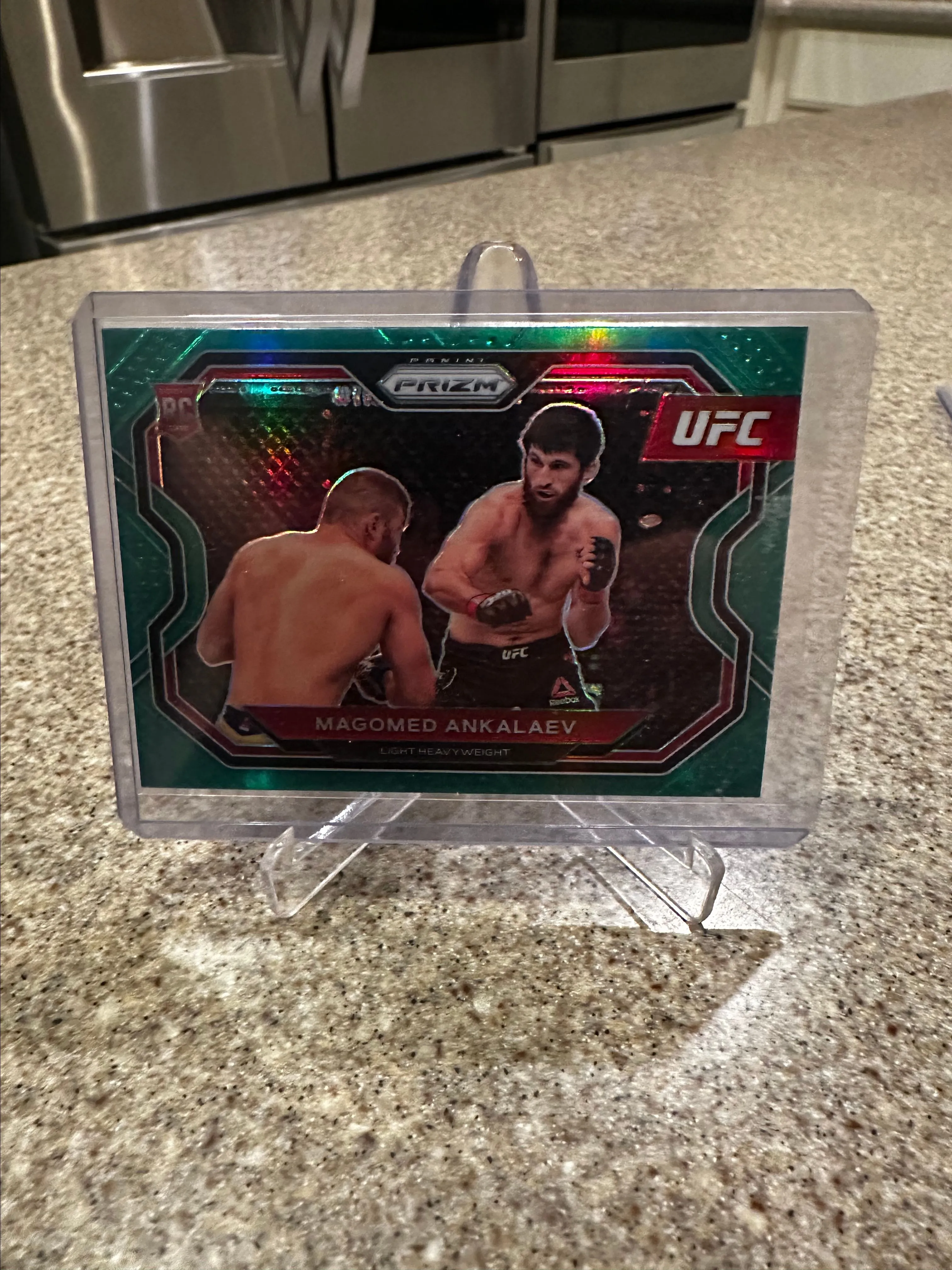 Product image for 2021 panini Prizm ufc Magomed ankalaev rookie green Prizm