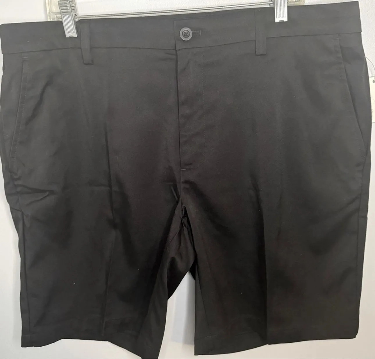 Product image for NWOT Amazon Essentials Chino Black Golf Slack Uniform Shorts 40W