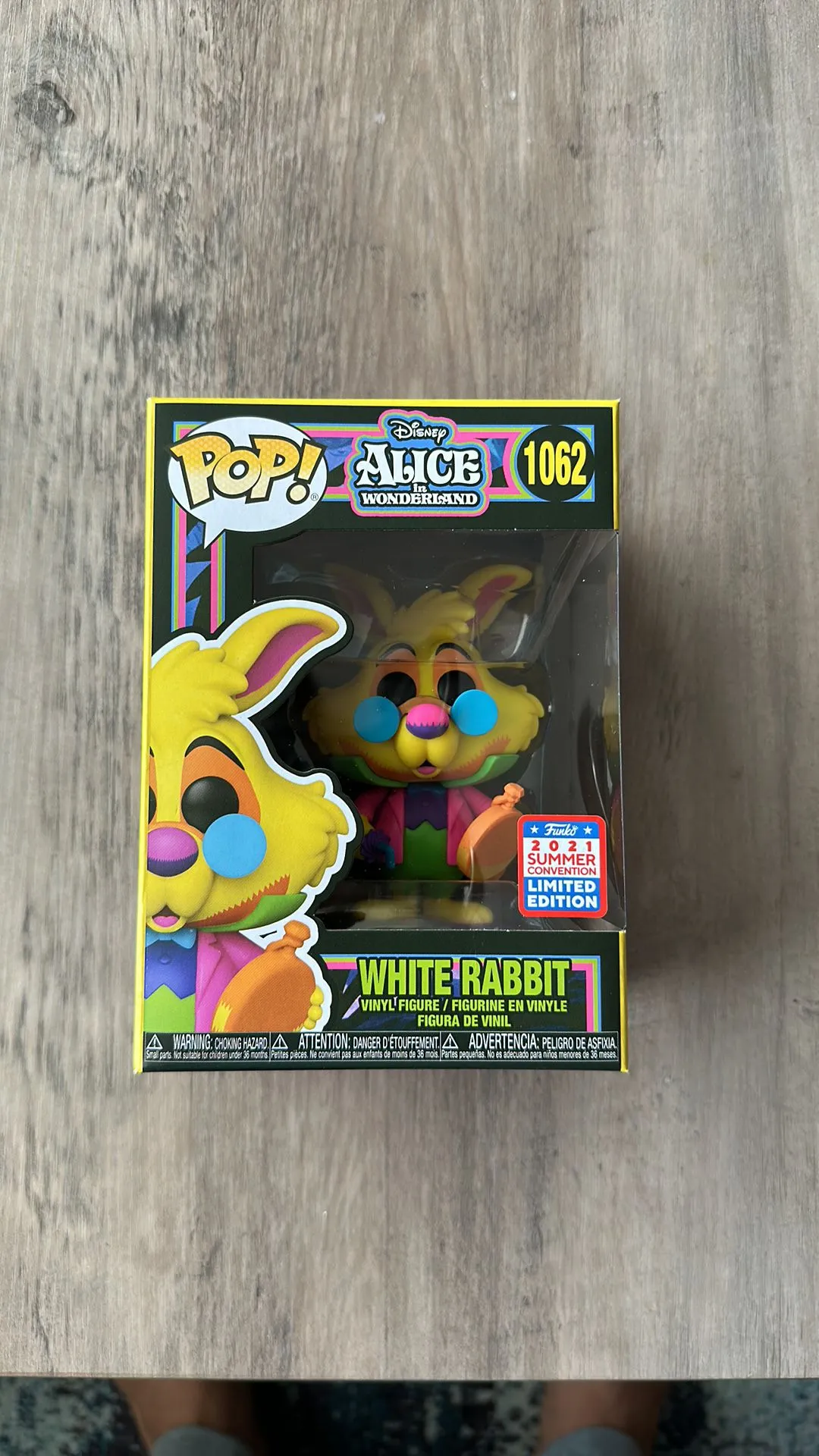 Product image for Funko White Rabbit (Black Light) [Summer Convention]