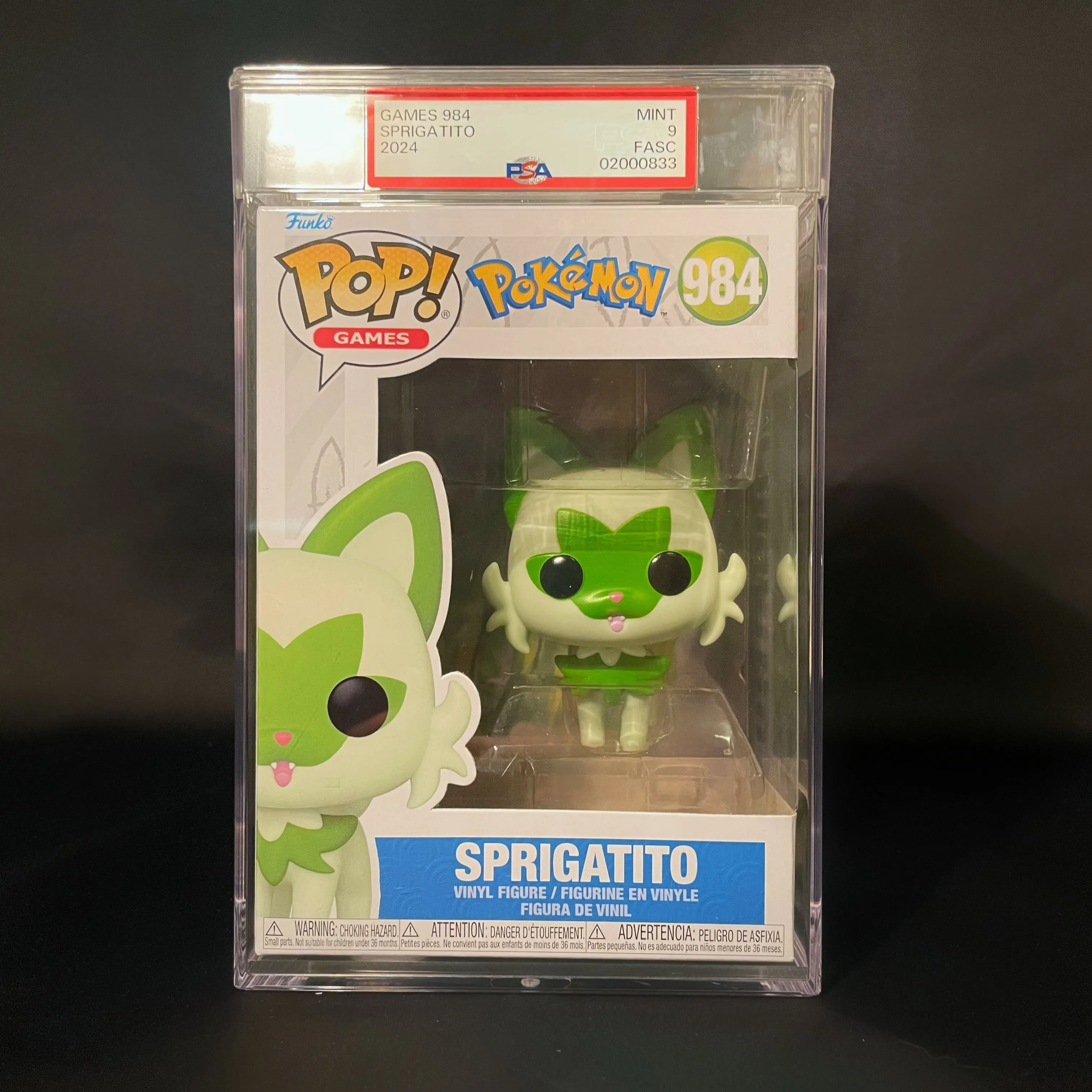 Product image for Sprigatito Pokémon Funko Pop PSA graded