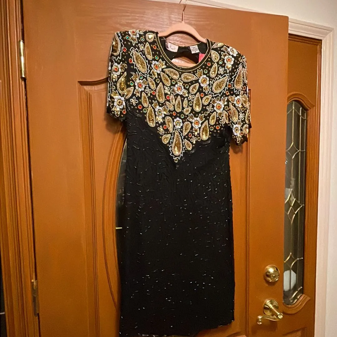 laurence kazar beaded dress Laurence Kazar Beaded Crimson Dress XS/S main image 0
