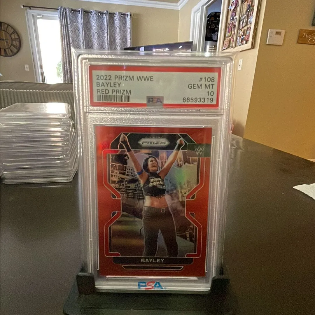 Product image for 2022 Panini Prizm Wwe Bayley Red Prizm PSA GEM MT 10