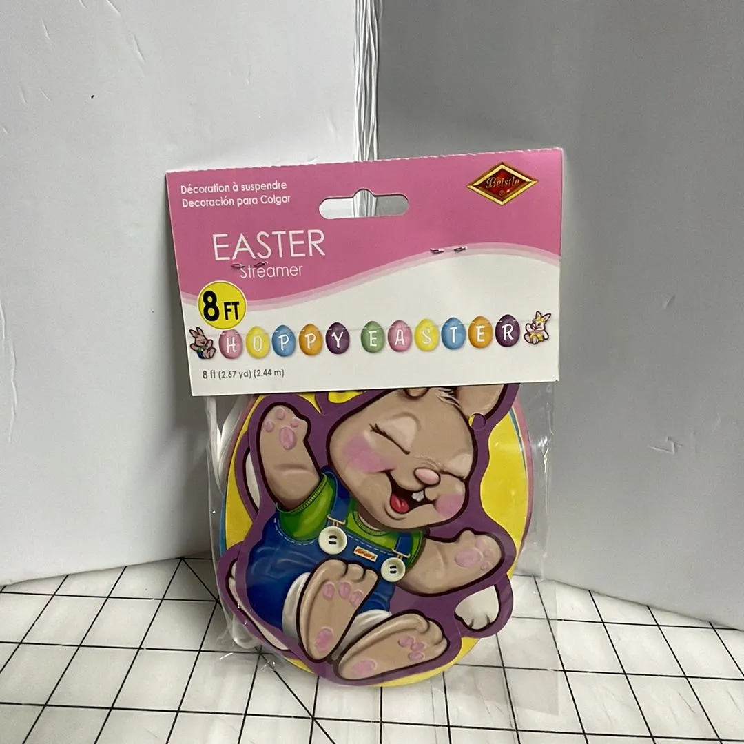 Product image for Inv. 5232 Beistle Easter Streamer Garland 8'