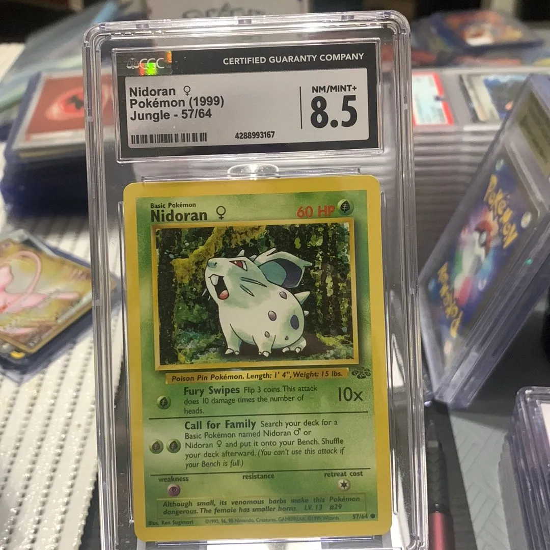 Product image for 1999 Jungle - Unlimited Nidoran ♀  CGC 8.5