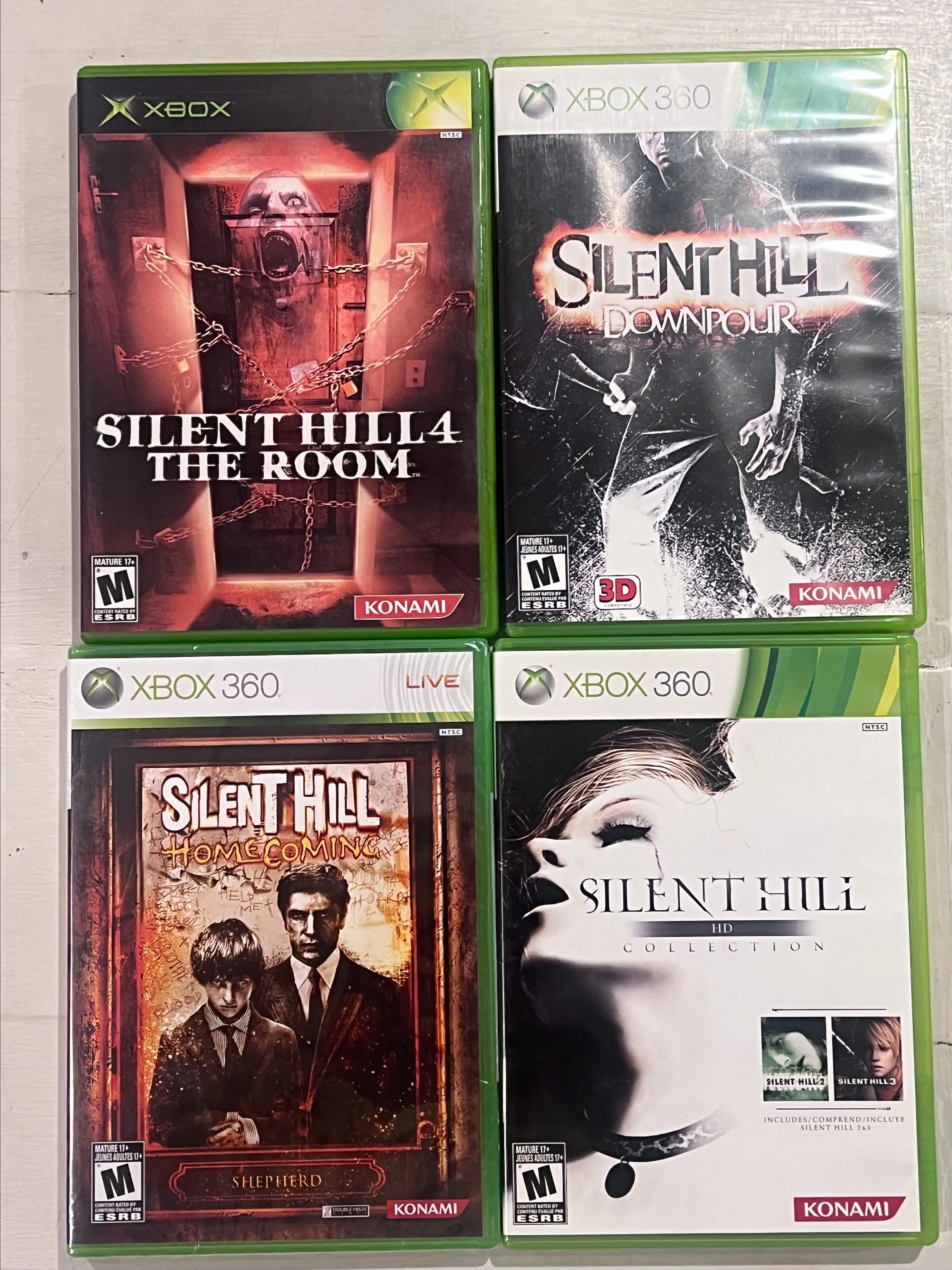 Product image for Xbox SIlent Hill LOT HD Collection 2 & 3 The Room 4, Downpour, Homecoming Sealed