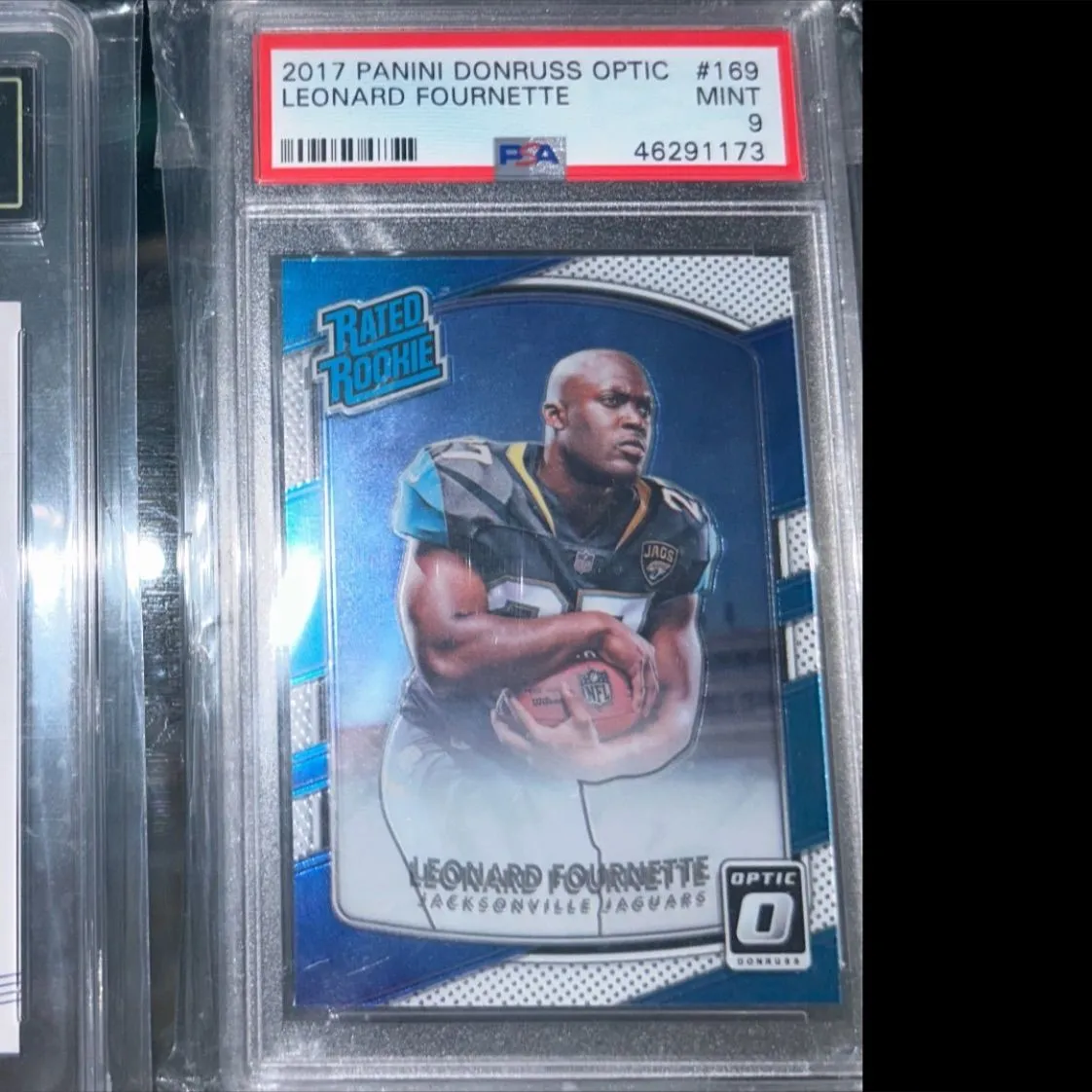 Product image for 2017 Panini Donruss Optic Leonard Fournette 169  PSA MINT 9