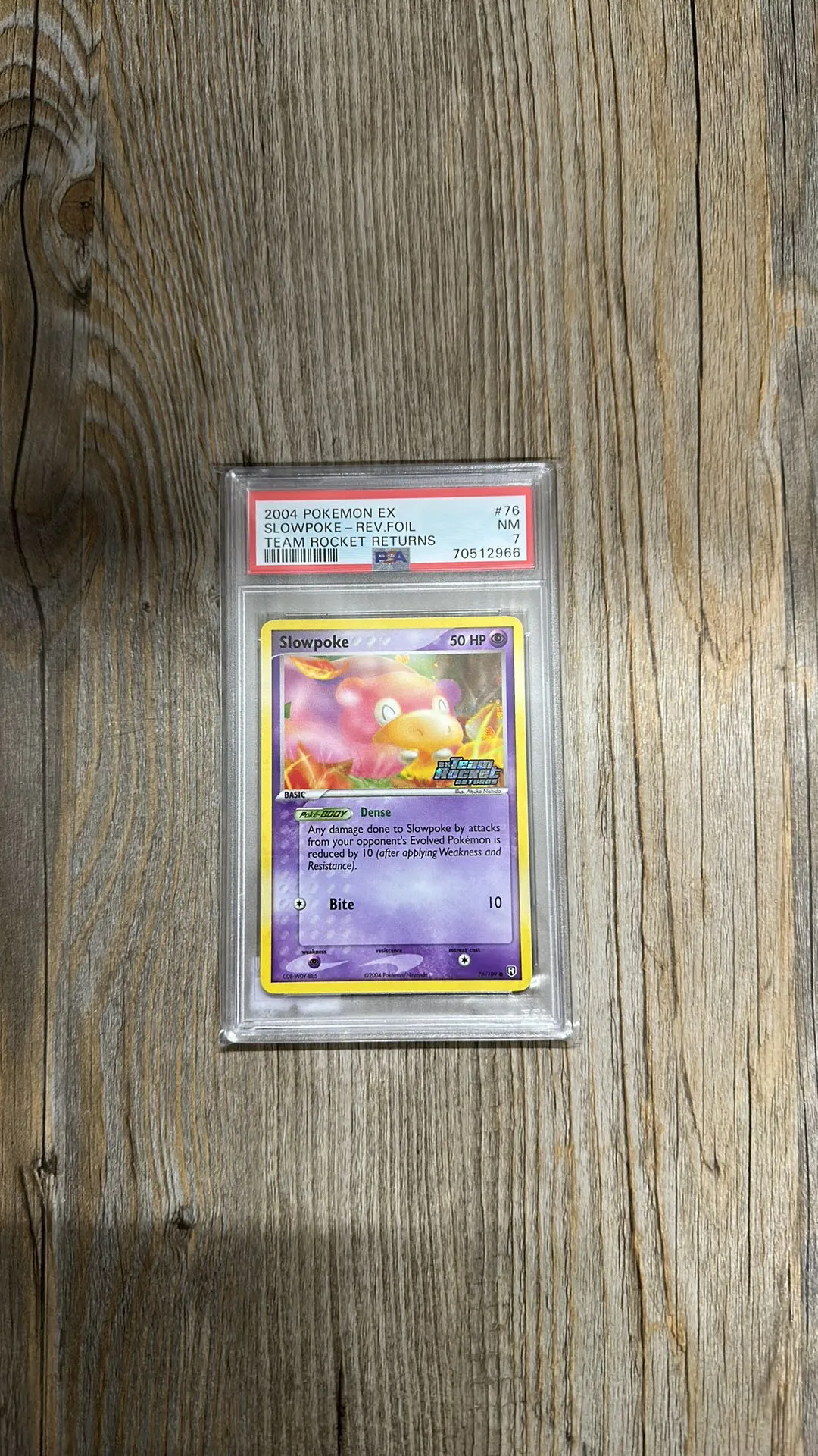 Product image for 2004 Pokemon Ex Team Rocket Returns Slowpoke-Rev.Foil Team Rocket Returns PSA NM 7