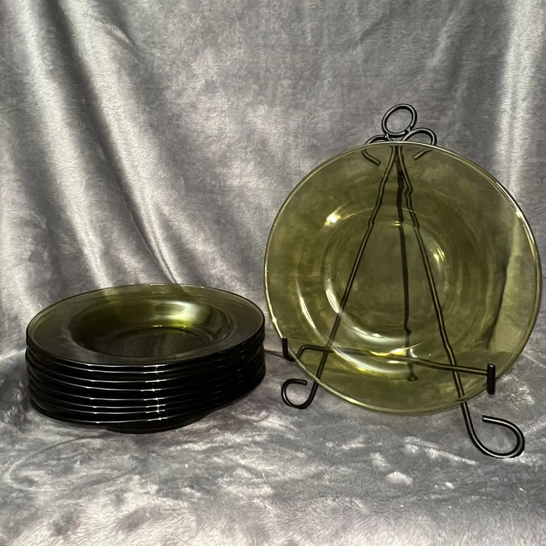 Product image for Set of Green Glass Soup Bowls