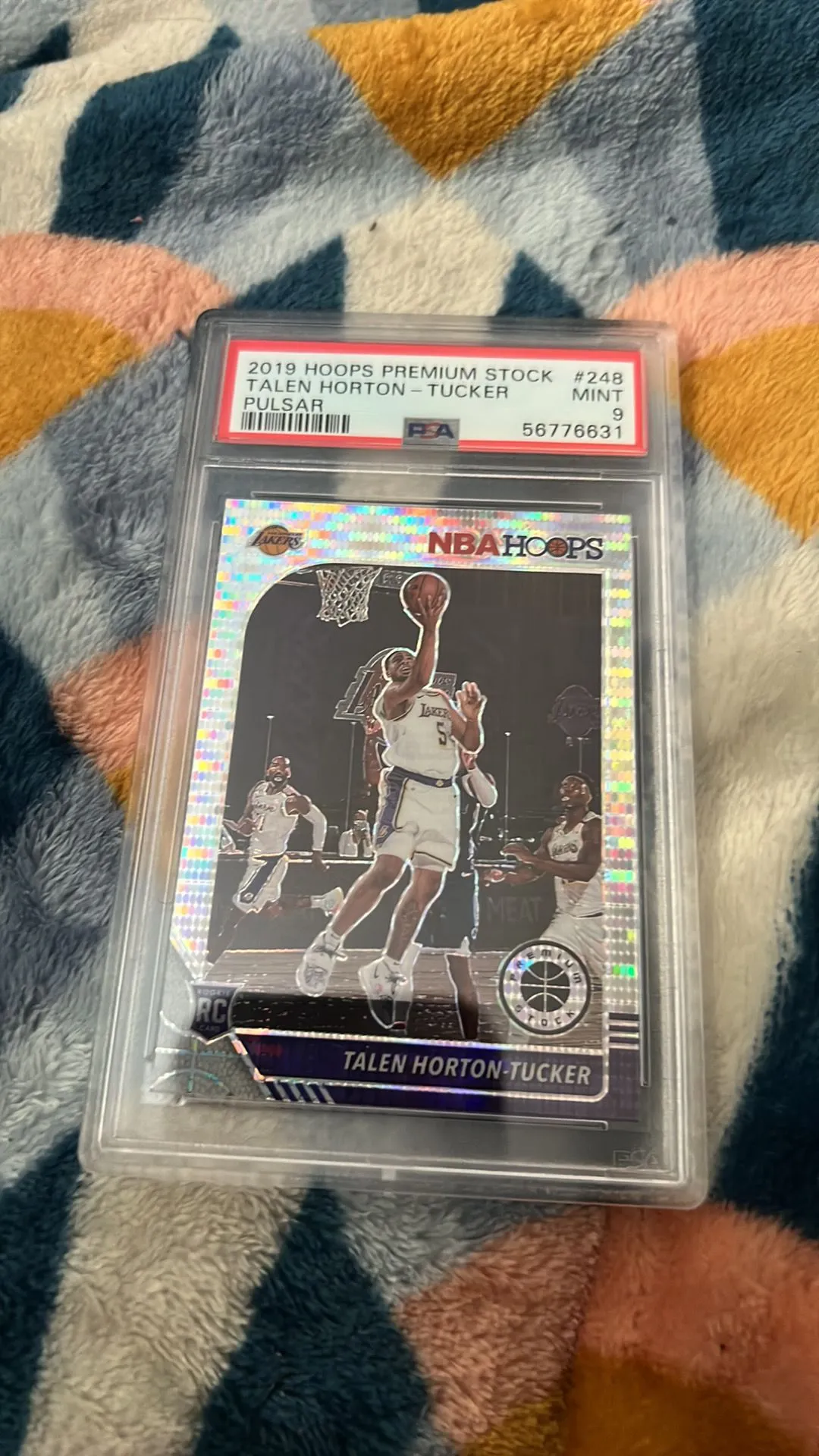 Product image for 2019 Panini Hoops Premium Stock Talen Horton-Tucker 248 Pulsar PSA MINT 9