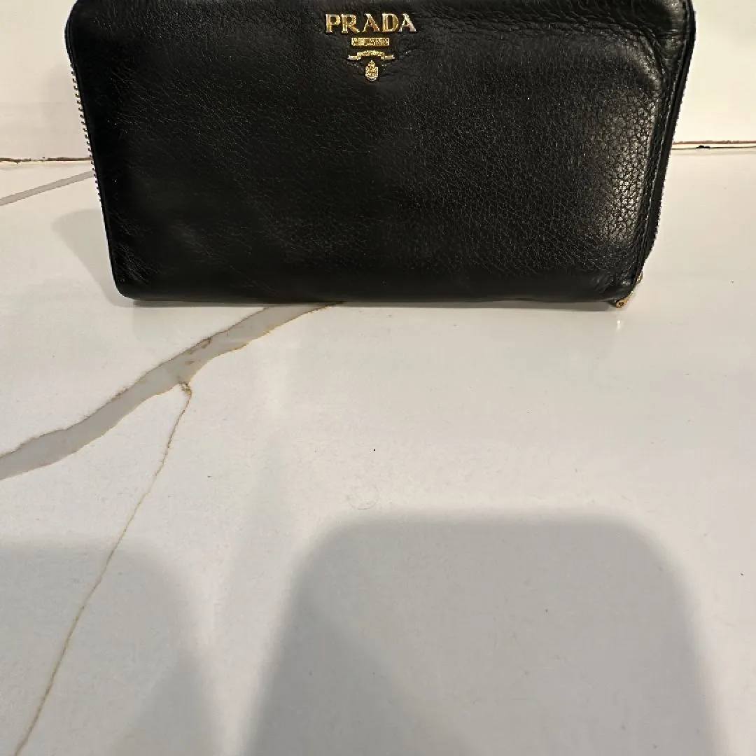 Product image for Prada Long Black Leather Wallet