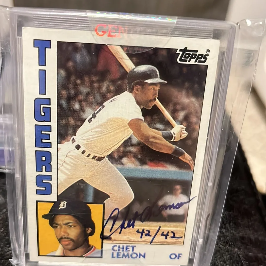 Product image for 2004 Topps Chet Lemon 1984 certified auto 42/42 Detroit Tigers