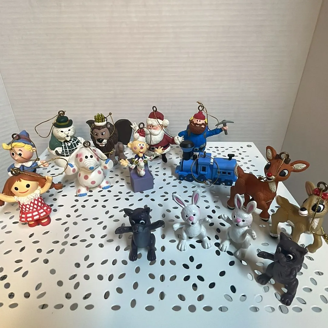 Product image for Inv. 5295 Lot of Rudolph the Red Nose Reindeer Ornaments and figures